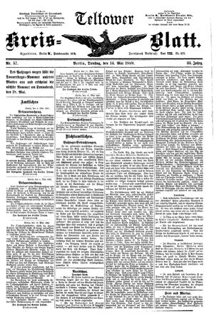 Teltower Kreisblatt vom 14.05.1889