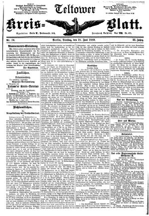 Teltower Kreisblatt on Jun 18, 1889