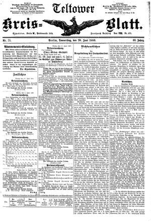 Teltower Kreisblatt vom 20.06.1889