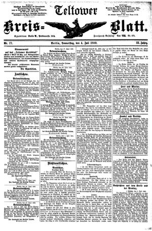 Teltower Kreisblatt on Jul 4, 1889