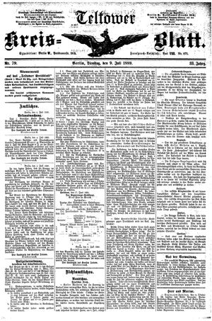 Teltower Kreisblatt vom 09.07.1889