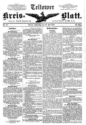 Teltower Kreisblatt on Jul 25, 1889