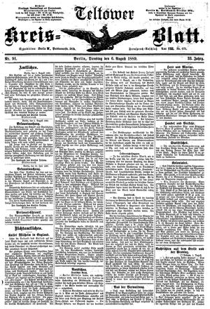 Teltower Kreisblatt vom 06.08.1889