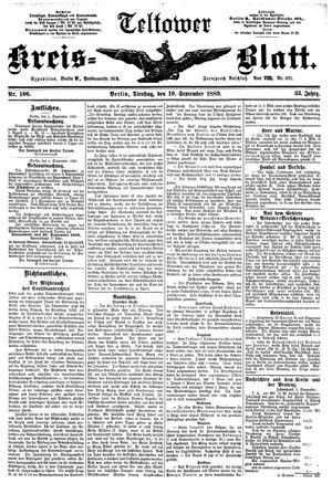 Teltower Kreisblatt vom 10.09.1889