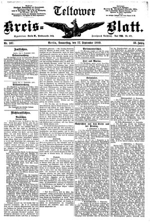 Teltower Kreisblatt vom 12.09.1889