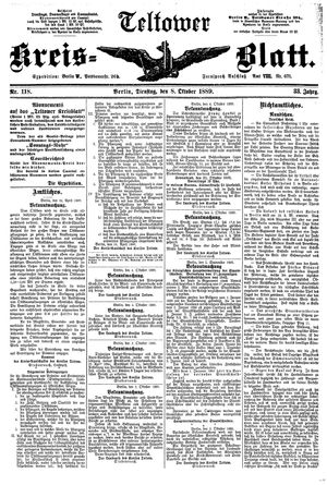 Teltower Kreisblatt vom 08.10.1889