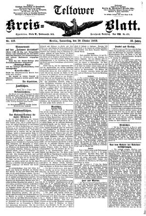 Teltower Kreisblatt vom 10.10.1889