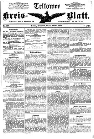 Teltower Kreisblatt vom 12.10.1889
