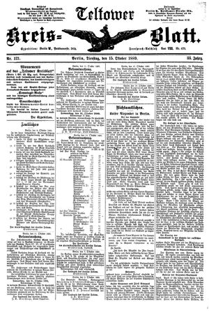 Teltower Kreisblatt vom 15.10.1889