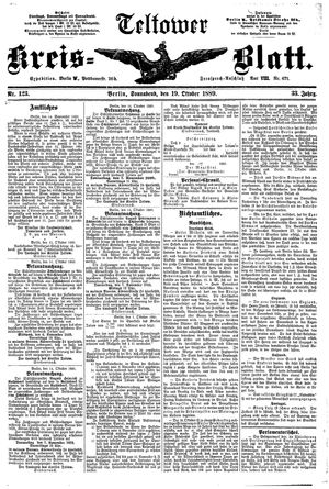 Teltower Kreisblatt vom 19.10.1889