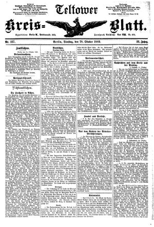 Teltower Kreisblatt vom 28.10.1889