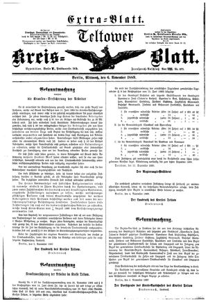 Teltower Kreisblatt on Nov 6, 1889