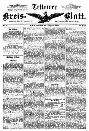 Teltower Kreisblatt vom 07.12.1889