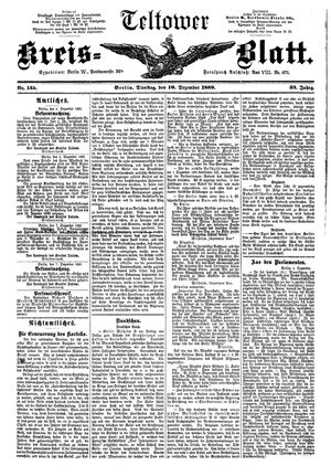 Teltower Kreisblatt vom 10.12.1889