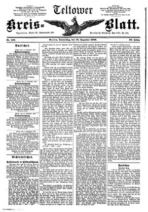 Teltower Kreisblatt vom 12.12.1889