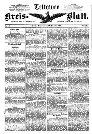 Teltower Kreisblatt vom 14.12.1889
