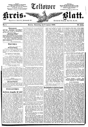 Teltower Kreisblatt on Jan 9, 1890