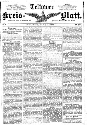 Teltower Kreisblatt vom 16.01.1890