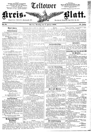 Teltower Kreisblatt on Feb 4, 1890