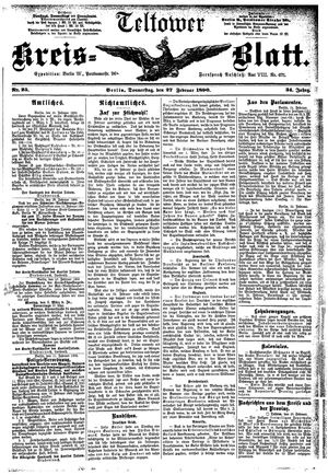 Teltower Kreisblatt on Feb 27, 1890