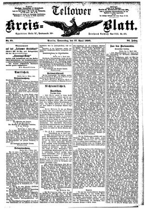 Teltower Kreisblatt vom 17.04.1890