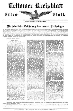Teltower Kreisblatt on May 6, 1890