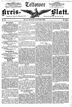 Teltower Kreisblatt vom 10.05.1890