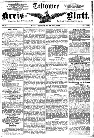 Teltower Kreisblatt vom 29.05.1890