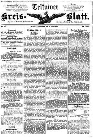 Teltower Kreisblatt vom 05.07.1890