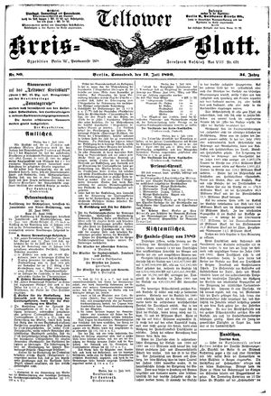 Teltower Kreisblatt vom 12.07.1890