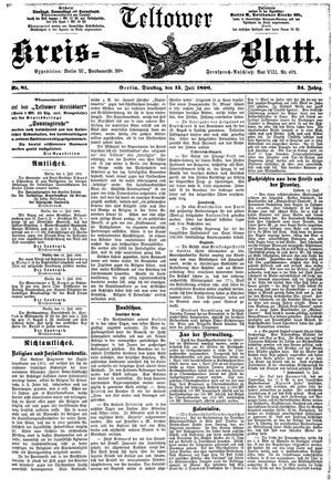 Teltower Kreisblatt on Jul 15, 1890