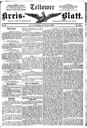 Teltower Kreisblatt vom 22.07.1890