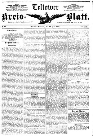 Teltower Kreisblatt vom 24.07.1890