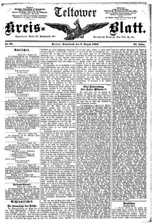 Teltower Kreisblatt vom 09.08.1890