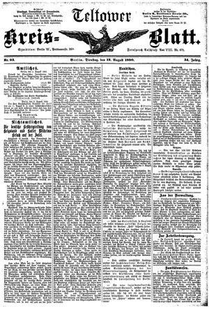 Teltower Kreisblatt vom 12.08.1890