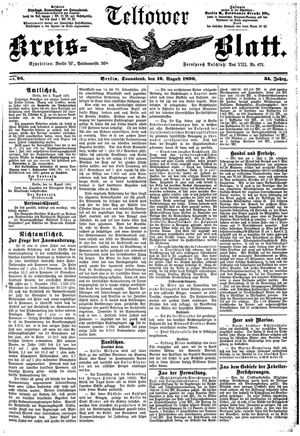 Teltower Kreisblatt on Aug 16, 1890