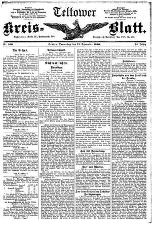 Teltower Kreisblatt vom 11.09.1890