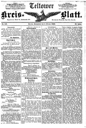 Teltower Kreisblatt vom 04.10.1890