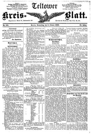 Teltower Kreisblatt vom 09.10.1890