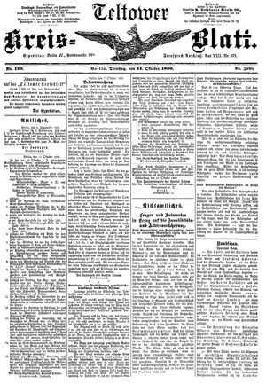 Teltower Kreisblatt vom 14.10.1890