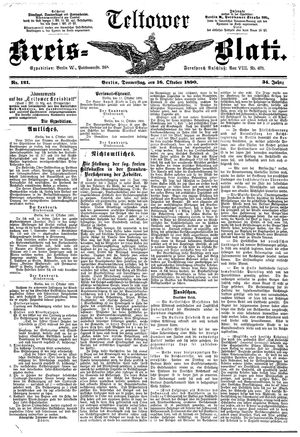 Teltower Kreisblatt vom 16.10.1890