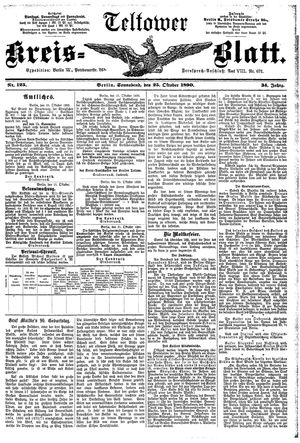 Teltower Kreisblatt vom 25.10.1890