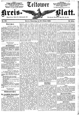 Teltower Kreisblatt vom 30.10.1890