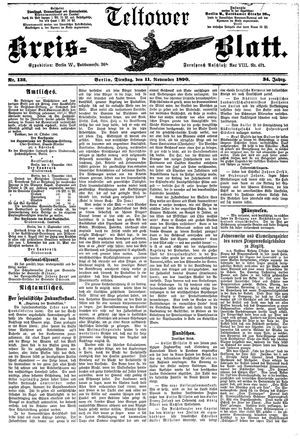 Teltower Kreisblatt vom 11.11.1890