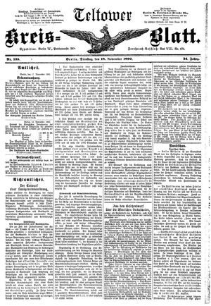 Teltower Kreisblatt vom 18.11.1890