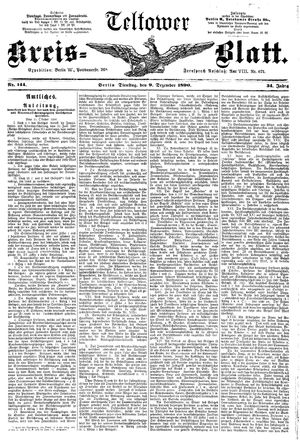 Teltower Kreisblatt vom 09.12.1890