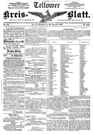 Teltower Kreisblatt vom 20.12.1890