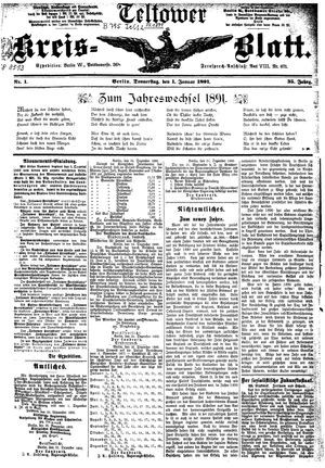 Teltower Kreisblatt vom 01.01.1891