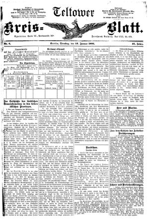 Teltower Kreisblatt on Jan 13, 1891
