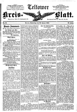 Teltower Kreisblatt vom 29.01.1891